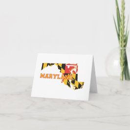 Cartão Bandeira do estado de Maryland e nota de forma do