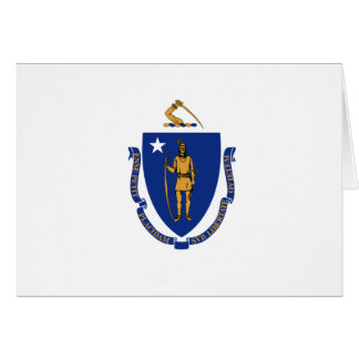 Cartão Bandeira do estado de Massachusetts