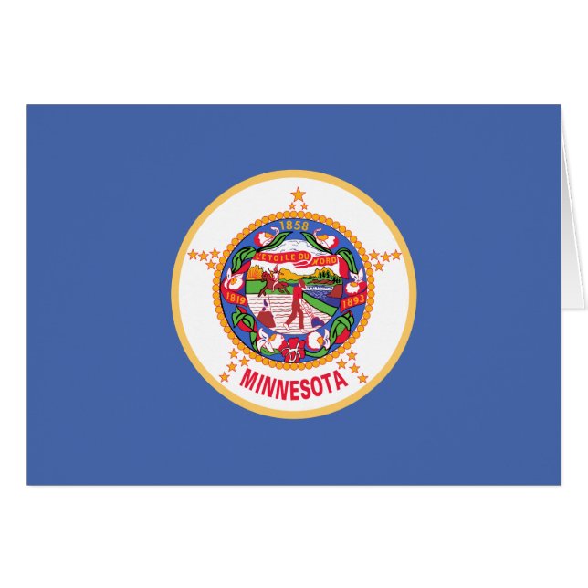 Cartão Bandeira do Estado de Minnesota (Frente Horizontal)