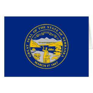 Cartão Bandeira do Estado de Nebraska