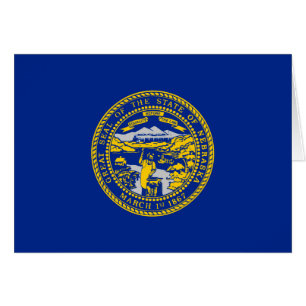 Cartão Bandeira do Estado de Nebraska Design