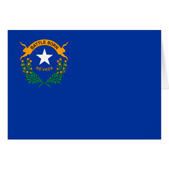 Cartão Bandeira do Estado de Nevada (Frente Horizontal)