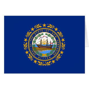 Cartão Bandeira do Estado de New Hampshire
