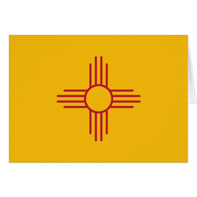 Cartão Bandeira do estado de New mexico (Frente Horizontal)