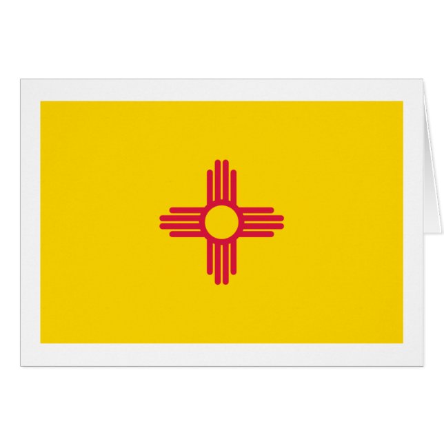 Cartão Bandeira do estado de New mexico (Frente Horizontal)