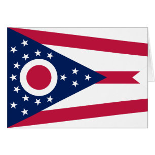 Cartão Bandeira do Estado de Ohio