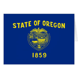 Cartão Bandeira do Estado de Oregon