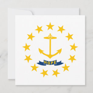 Cartão Bandeira do Estado de Rhode Island