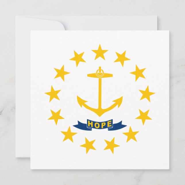 Cartão Bandeira do Estado de Rhode Island (Frente)