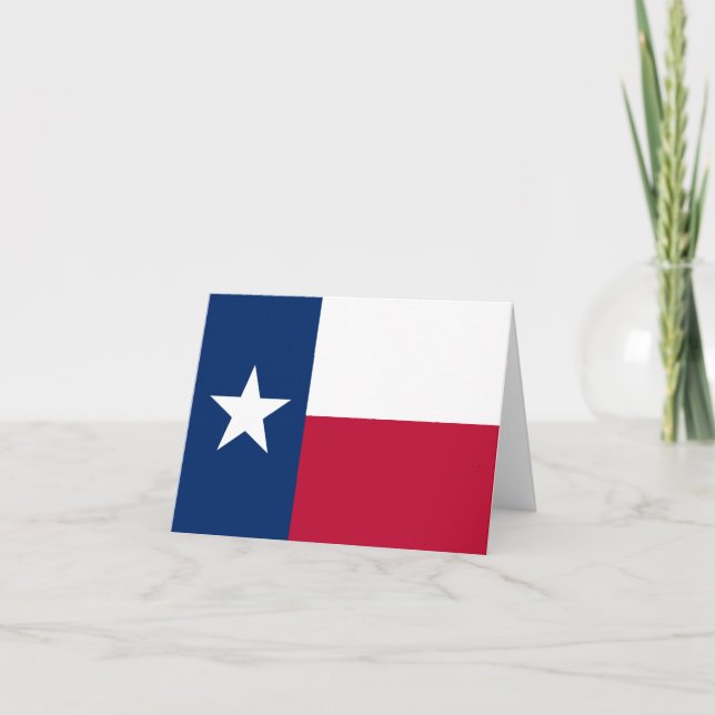Cartão Bandeira do estado de Texas - o estado solitário (Frente)