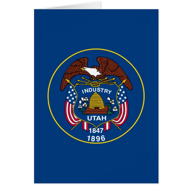 Cartão Bandeira do Estado de Utah Design (Frente)