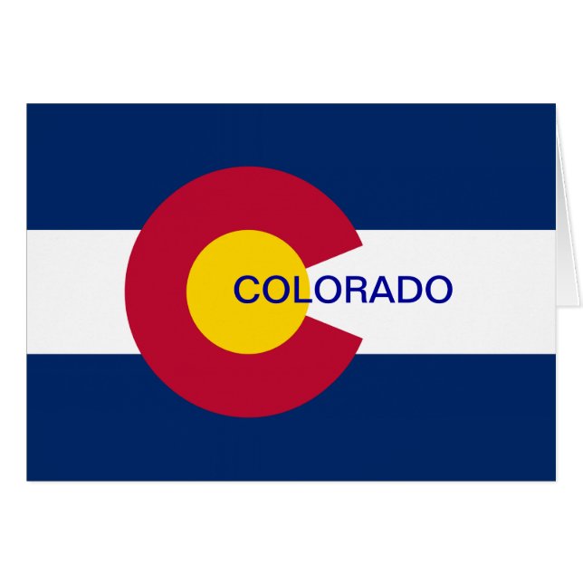 Cartão Bandeira do Estado do Colorado (Frente horizontal)
