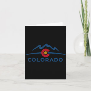 Cartão bandeira do estado do colorado montanhas rochosas