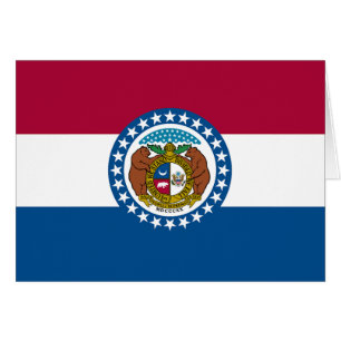 Cartão Bandeira do Estado do Missouri