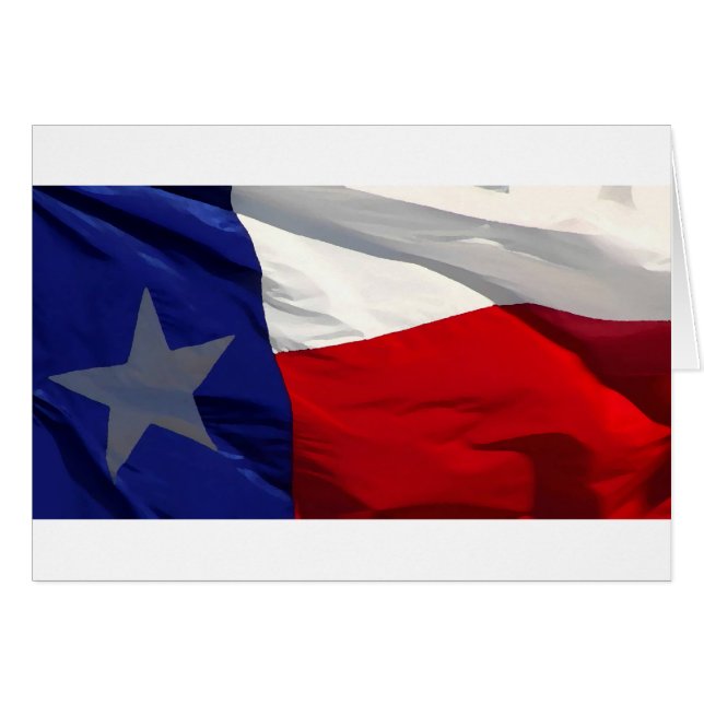 Cartão Bandeira do Estado do Texas (Frente Horizontal)