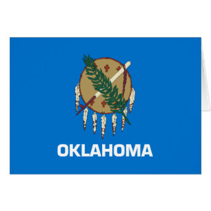 Cartão Bandeira do Estado Patriótico de Oklahoma