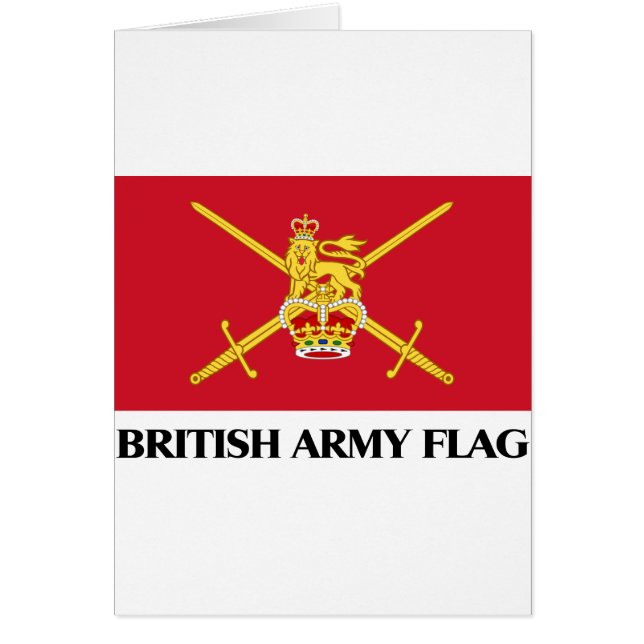Cartão Bandeira do exército britânico (Frente)