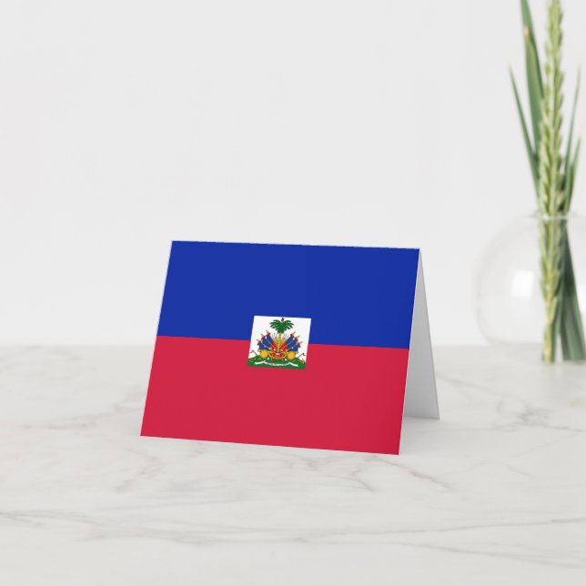 Cartão Bandeira do Haiti (Haiti) (Frente)