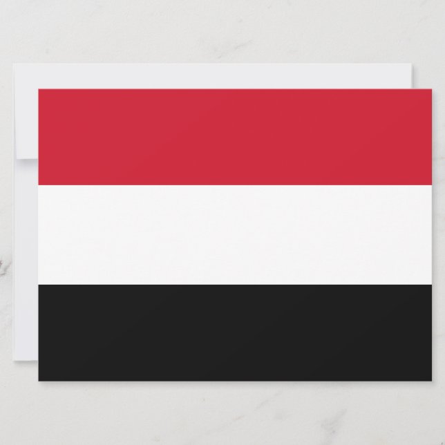Cartão Bandeira do Iémen (Frente)