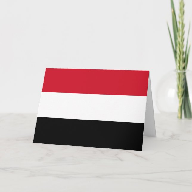 Cartão Bandeira do Iémen (Frente)