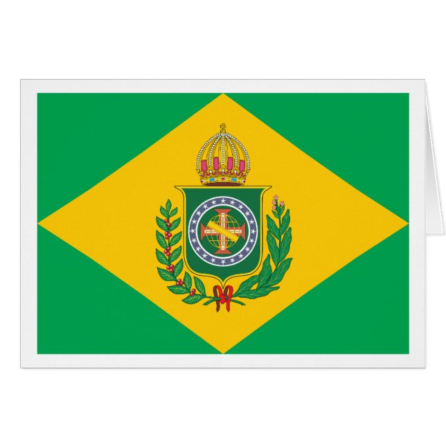 Cartão Bandeira do império de Brasil (Frente Horizontal)