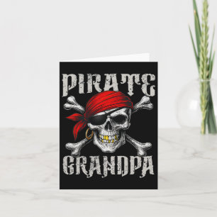 Cartão Bandeira do Jolly Roger do Avô Pirata e Caveira de