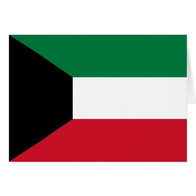 Cartão Bandeira do Kuwait (Frente Horizontal)