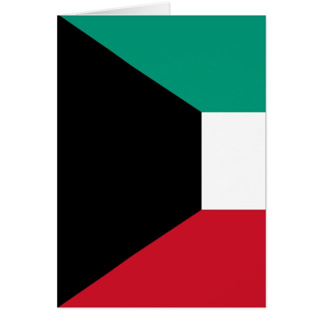 Cartão Bandeira do Kuwait (Frente)