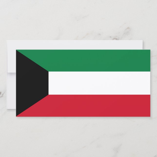 Cartão Bandeira do Kuwait (Frente)