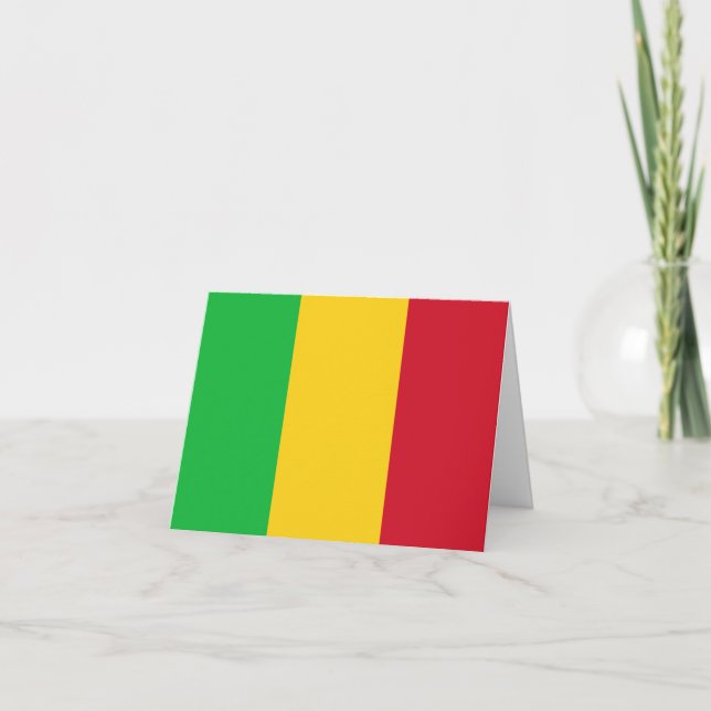Cartão Bandeira do Mali (Frente)