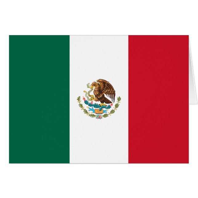 Cartão Bandeira do México (Frente Horizontal)