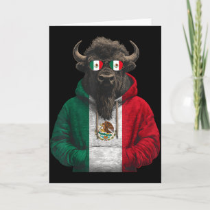 Cartão Bandeira do México Orgulho Mexicano Raízes Mexican