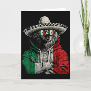 Cartão Bandeira do México Orgulho Mexicano Raízes Mexican