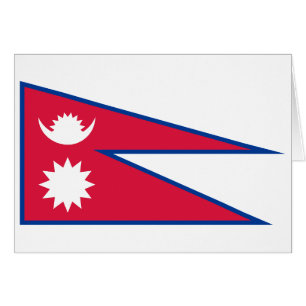 Cartão Bandeira do Nepal