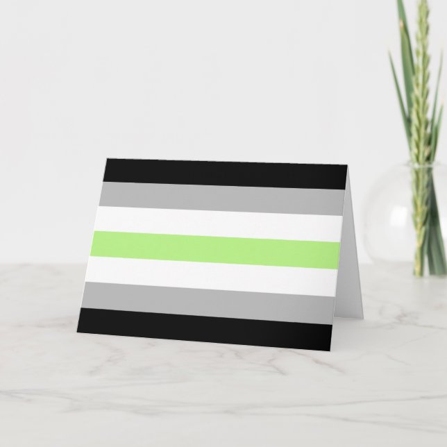 Cartão Bandeira do Orgulho Agênero (Frente)