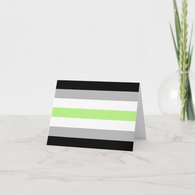 Cartão Bandeira do Orgulho Agênero (Frente)