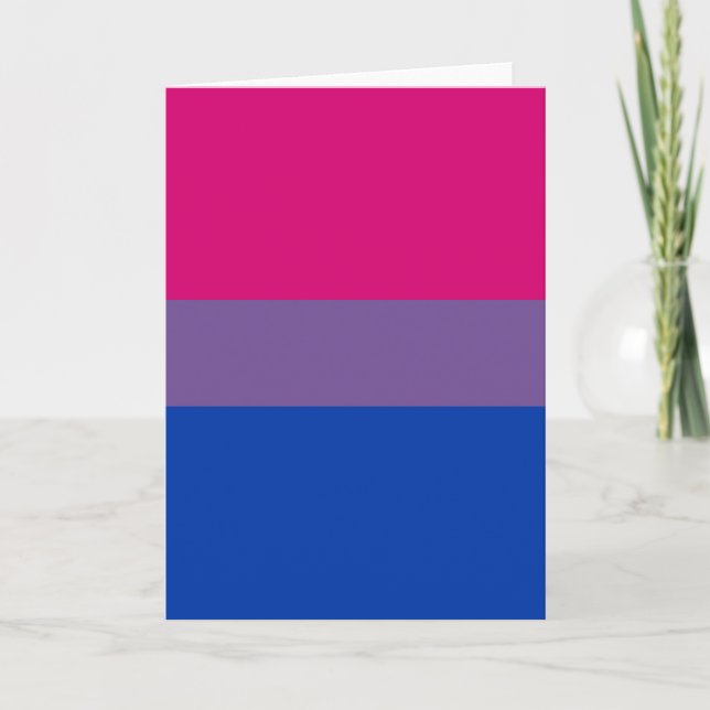 Cartão Bandeira do Orgulho Bissexual (Frente)