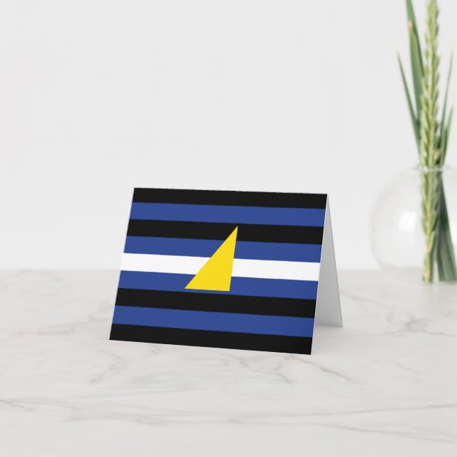 Cartão Bandeira do Orgulho das Atividades Aquáticas (Frente)