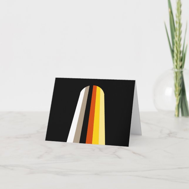Cartão Bandeira do Orgulho de Cabelo Longo (Frente)