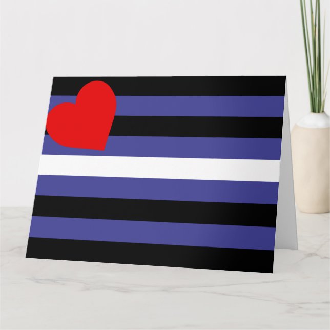 Cartão Bandeira do Orgulho de Couro (Frente)