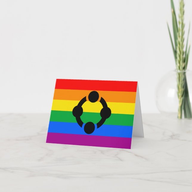 Cartão Bandeira do Orgulho do Niche Arco-Íris (Frente)
