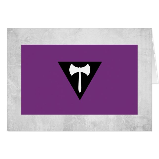 Cartão Bandeira do Orgulho Lésbico (Frente Horizontal)