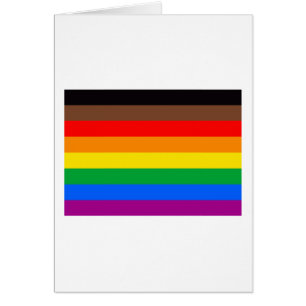 Cartão Bandeira do Orgulho LGBTQ (8 Listras)