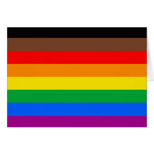 Cartão Bandeira do Orgulho LGBTQ (8 Listras)