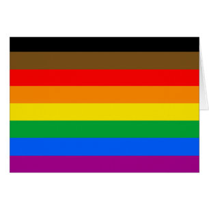 Cartão Bandeira do Orgulho LGBTQ (8 Listras)