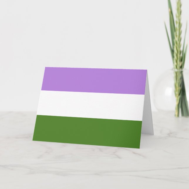 Cartão Bandeira do Orgulho Queer (Frente)