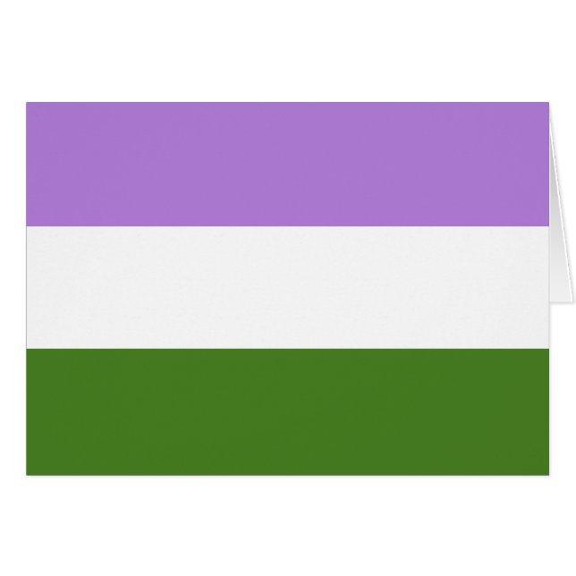 Cartão Bandeira do Orgulho Queer (Frente Horizontal)