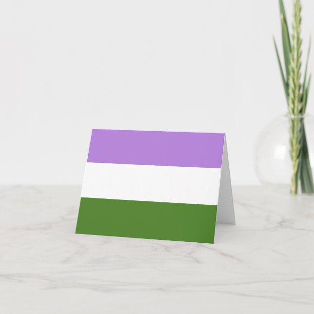 Cartão Bandeira do Orgulho Queer (Frente)