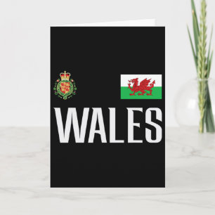 Cartão Bandeira do País de Gales Fã de Futebol Galês Home