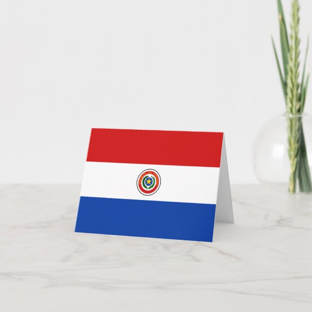 Cartão Bandeira do Paraguai (Frente)